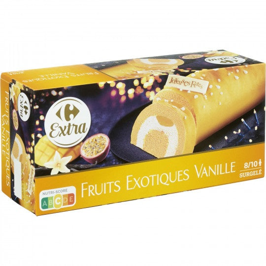 Buche glacee Vanille, fruits exotiques