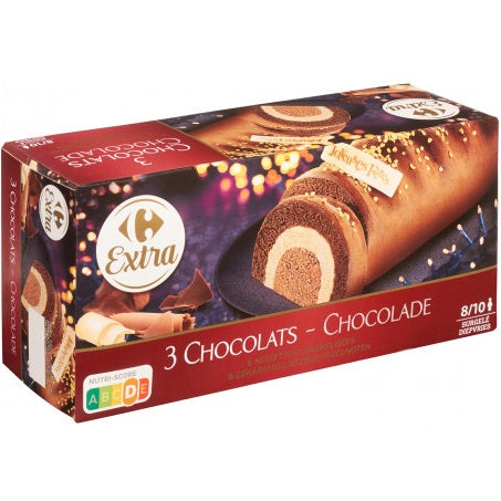 Buche glacee 3 chocolats