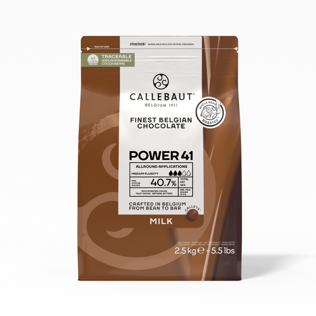 MILK COUVERTURE CHOCOLATE POWER 41 2.5KG (#110308)