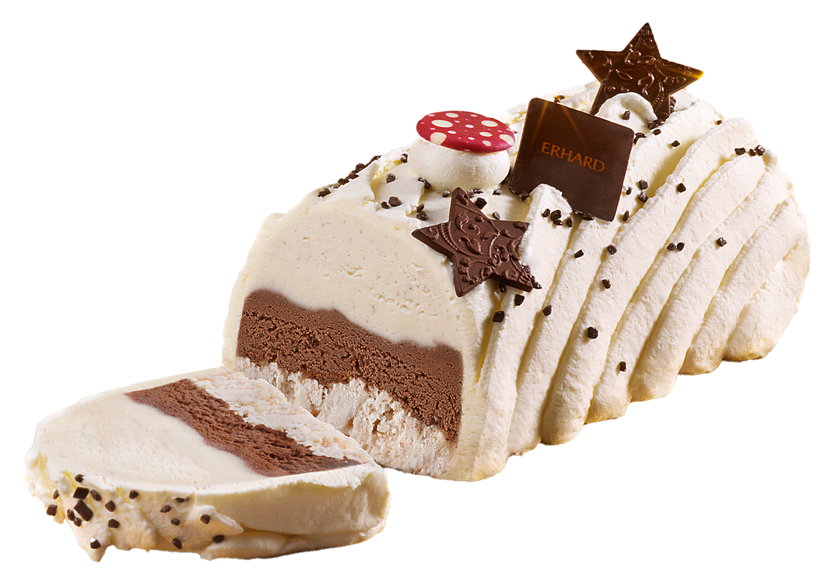 FROZEN LOG CAKE VANILLA CHOC MERINGUE 420G-ERHARD (#112086)