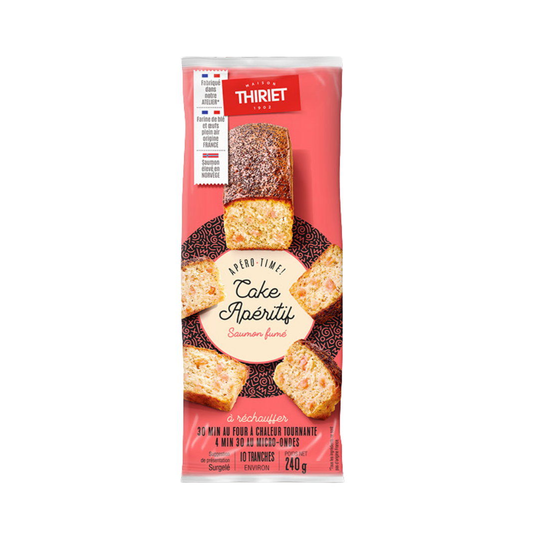 SAVOURY APPETIZER CAKE WITH SMOKED SALMON 240G 10 SLICES (#113005)