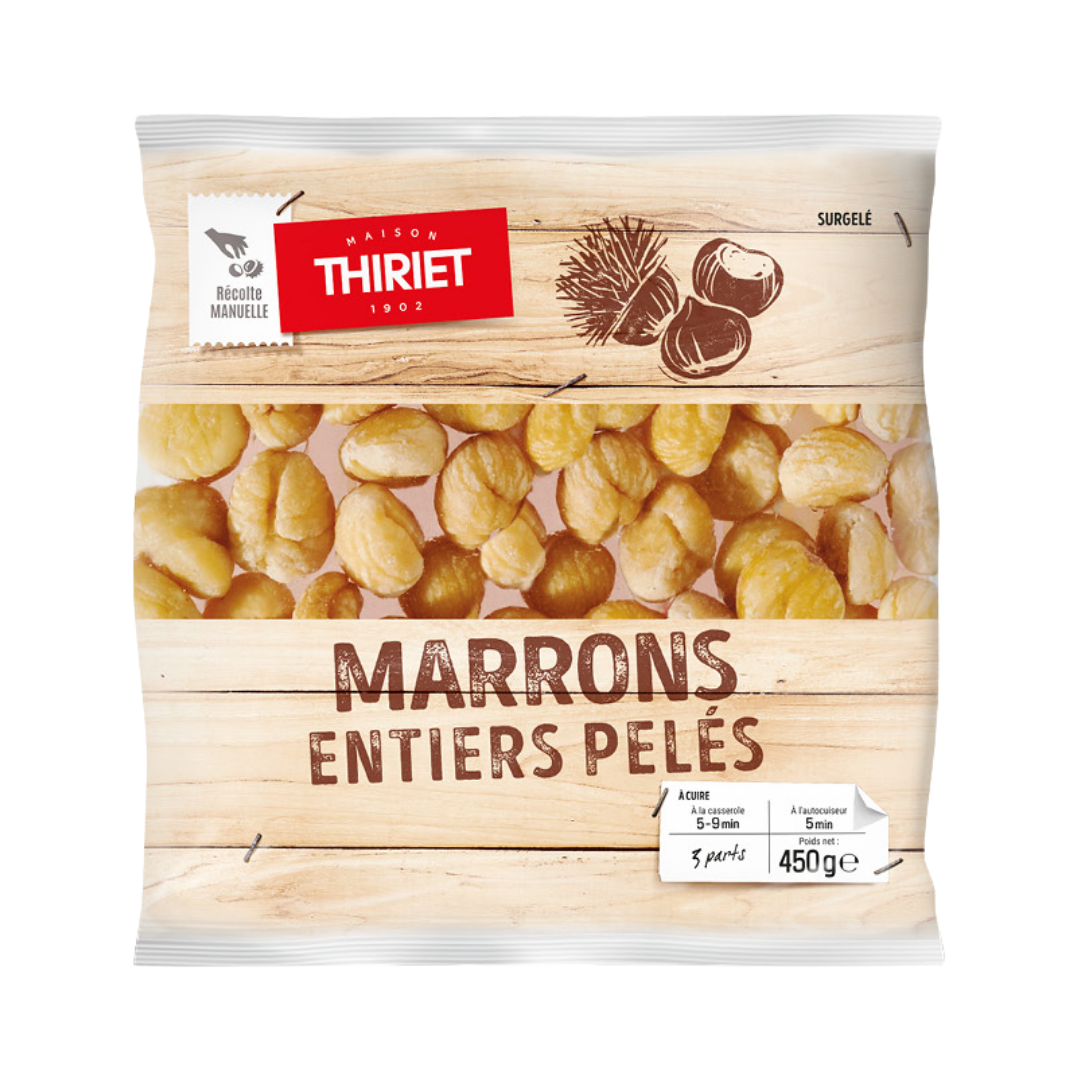 PEELED WHOLE CHESTNUTS 450G 3 PORTIONS (#113081)