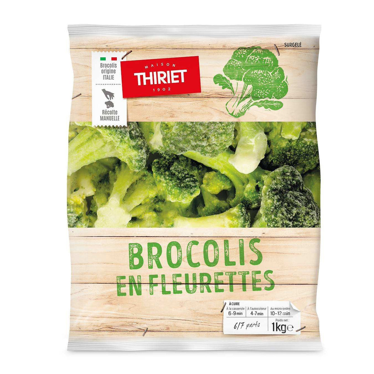 BROCCOLIS FLORETS 1KG 6-7 PORTIONS (#113098)