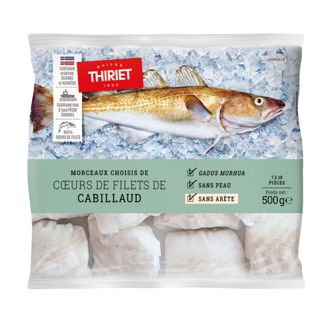 COD FILLET HEART PIECES W/O SKIN & BONES 500G 7‚ÄÌ10 PIECES (#113198)