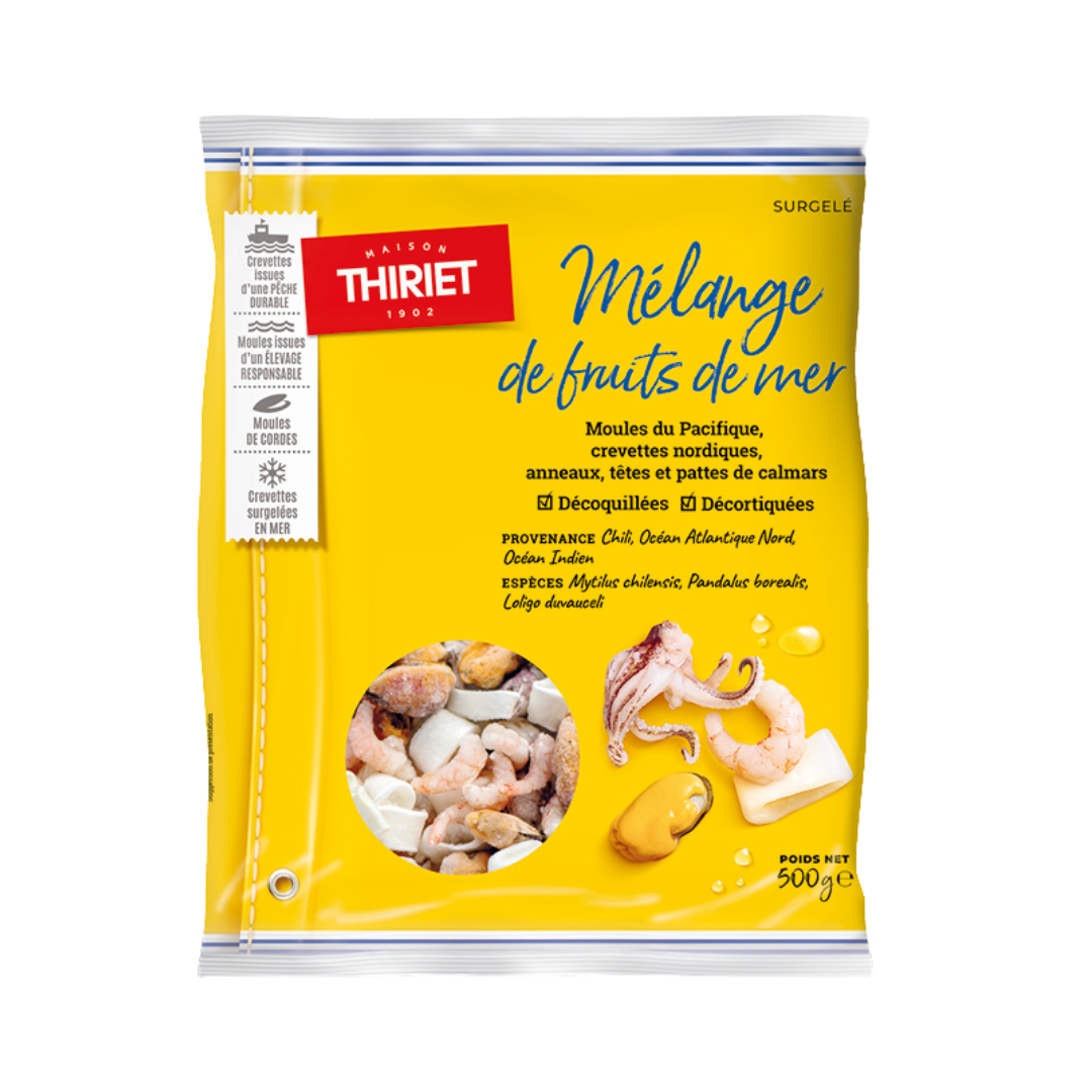 MIXED SEAFOOD (MUSSELS, SHRIMPS, SQUIDS) ECO FISHING 500G (#113213)