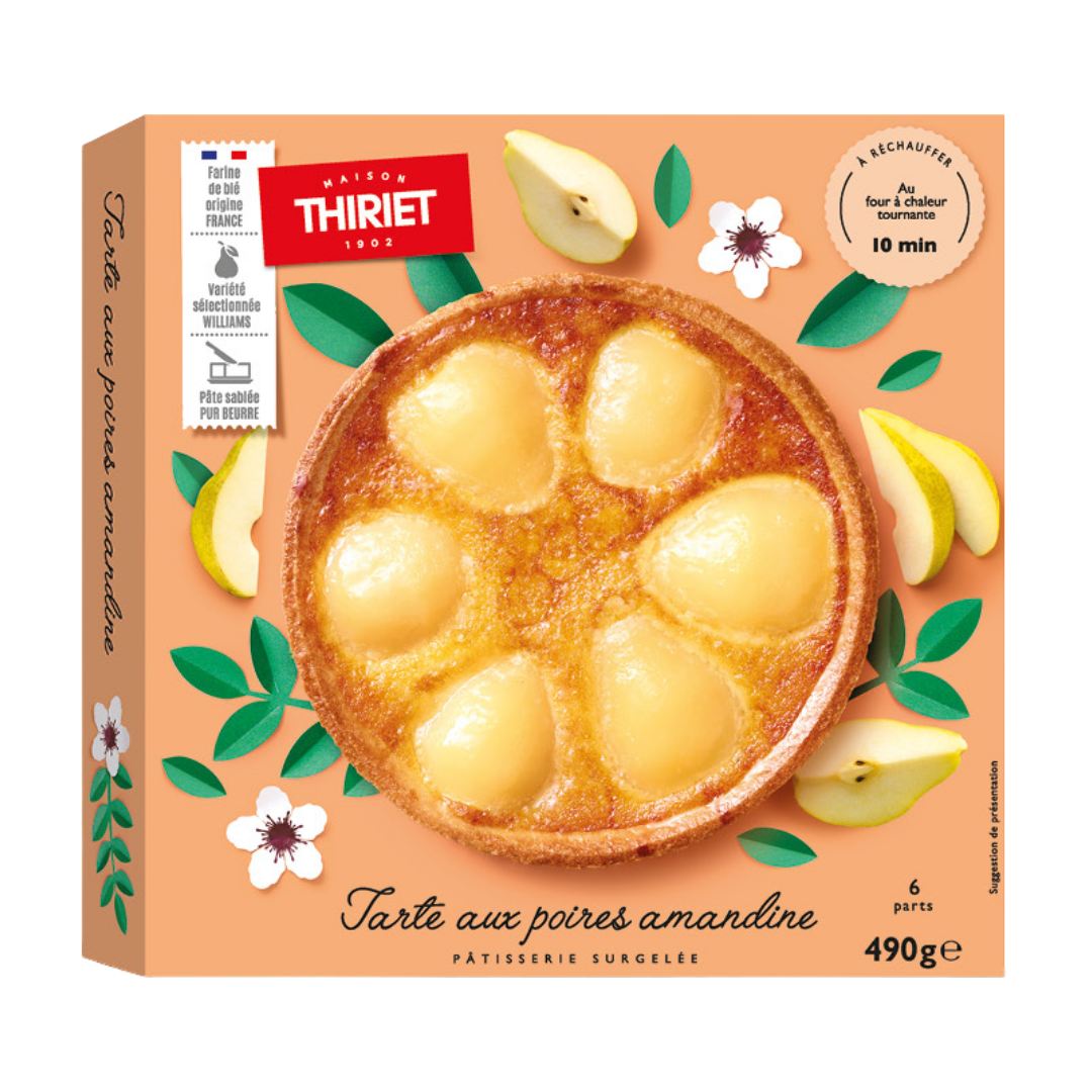 ALMOND AND PEAR TART 490G 6 PORTIONS (#113283)