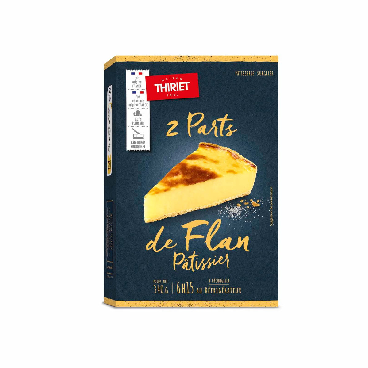 SLICED CUSTARD FLAN 340G 2 PORTIONS (#113308)