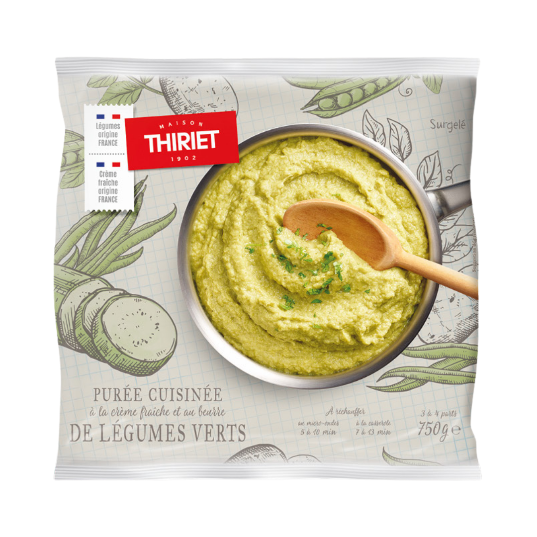 SEASONED GREEN VEGETABLE PUR√ÂE 750G 3‚ÄÌ4 PORTIONS (#113336)