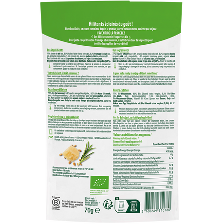 CHEESE ROSEMARY MINI BAGUETTES 70G (#121401)