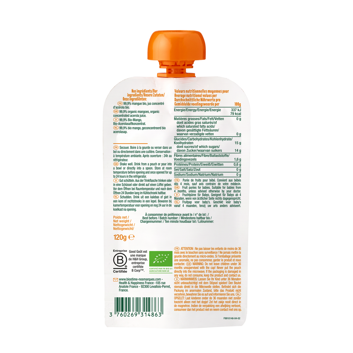 FRUIT MANGO 120G (#121412)