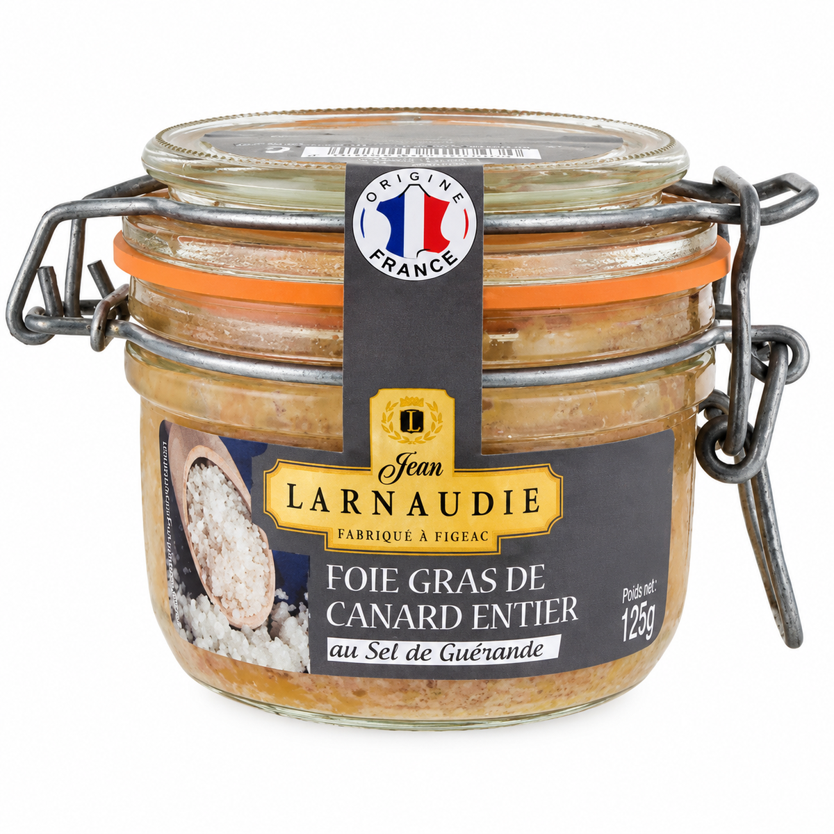 WHOLE DUCK FOIE GRAS GUERANDE SALT 125G (#126016)