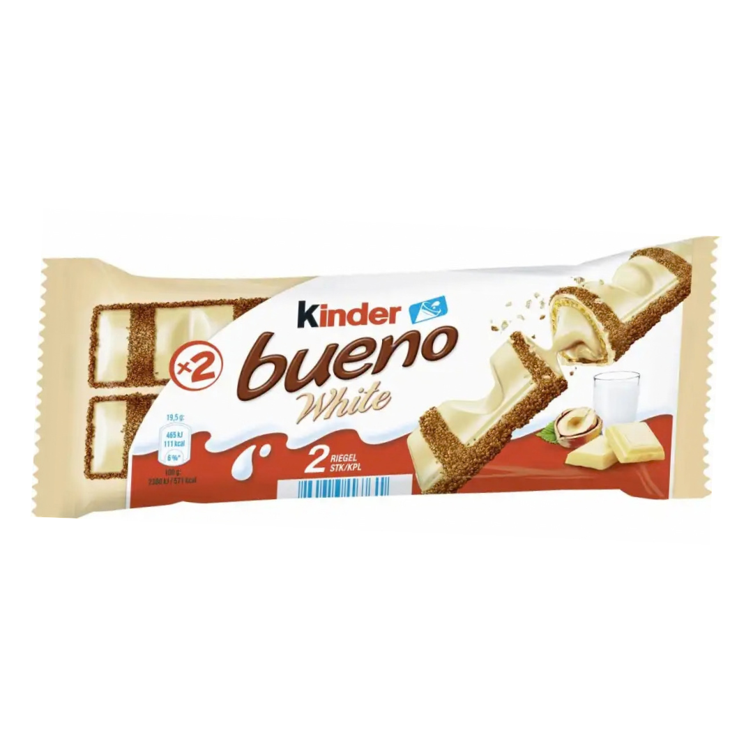 WHITE CHOCOLATE BARS KINDER BUENO 39G (#126734)