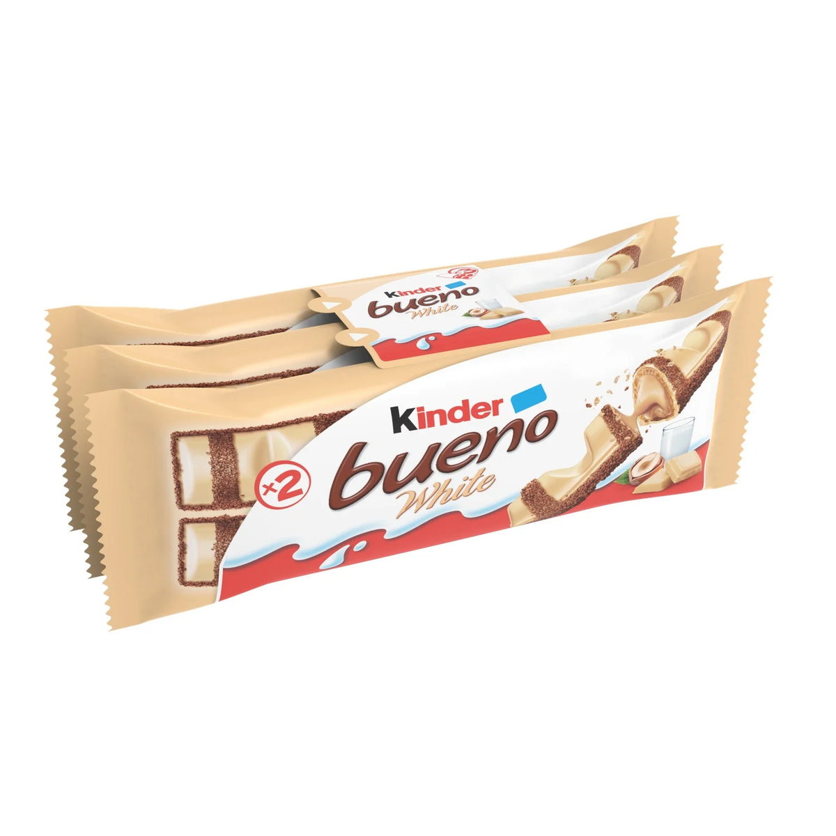 WHITE CHOCOLATE BARS KINDER BUENO 3PC X 39G (#126755)