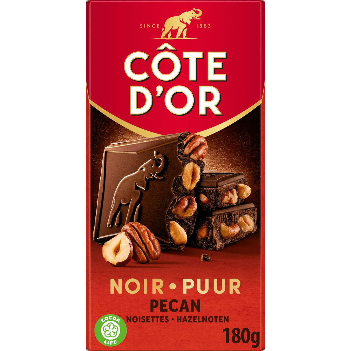 MILK CHOCOLA PECAN HAZELNUT 180G (#128406)