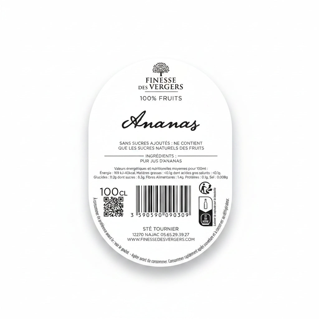 100% PURE PINEAPPLE JUICE 1L  (#128508)