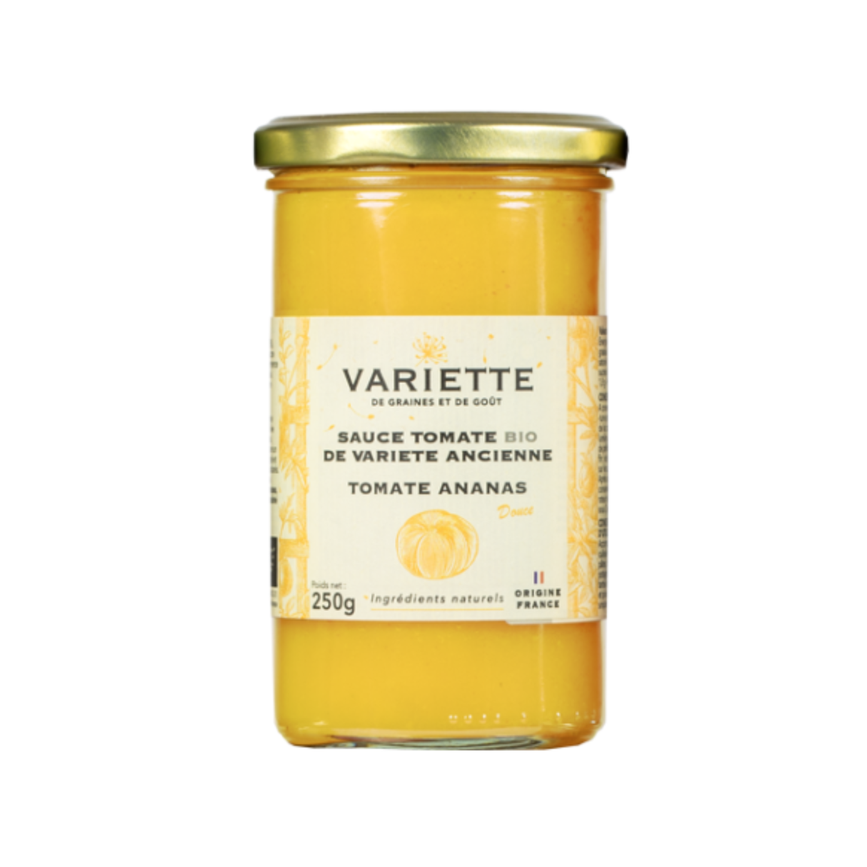 ORGANIC YELLOW PINEAPPLE TOMATO SAUCE 250G  (#128520)