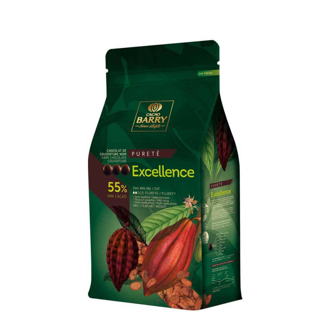 CHOC DARK COUV EXCELLENCE 5KG/CACAO BARRY (#128740)