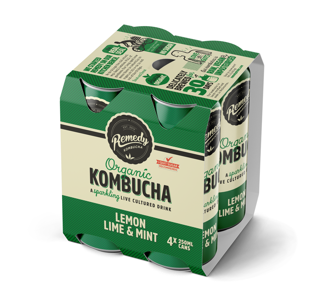 LEMON LIME MINT KOMBUCHA 250ML (#129027)