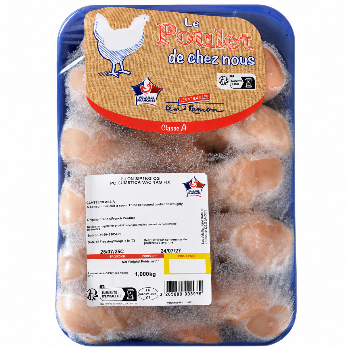 FZ CHICKEN DRUMSTICKS 1KG (#129109)