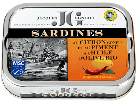 Sardines Msc Au Citron Confit Et Piment A Lhuile Dolive Bio Jg