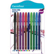 10 Stylos Billes Assortis 9 Couleurs
