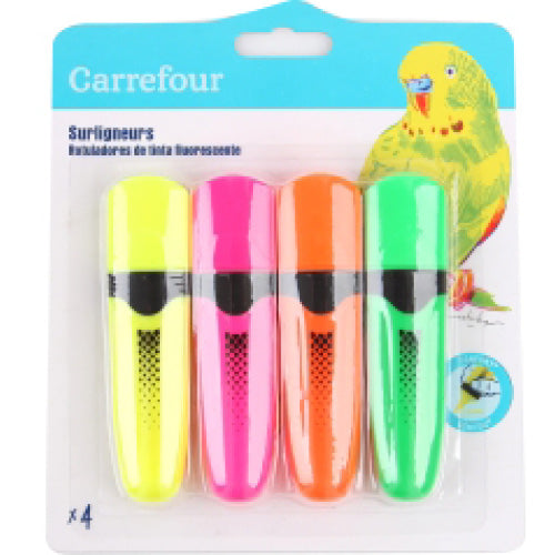 Paquet De 4 Surligneurs Assortis