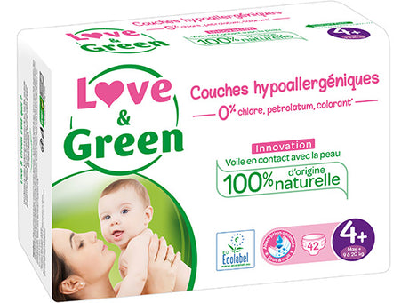 Couches Hypoallergeniques T4+ (9 A 20Kg)