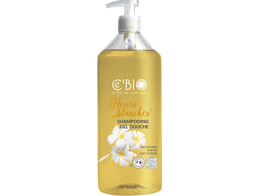 Shampoing & douche 2 en 1 fleurs blanches biologique