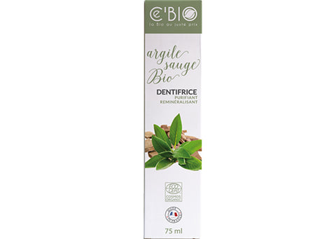 Dentifrice purifiant remineralisant argile/sauge BIO