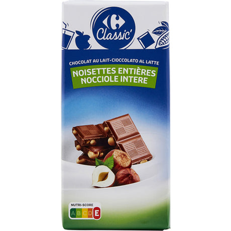 Chocolat Au Lait Noisettes Entieres