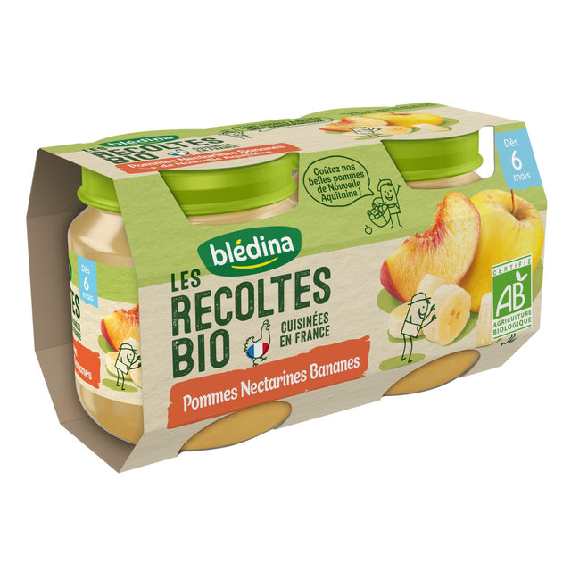 Compotes Bebe Bio Pommes Nectarines