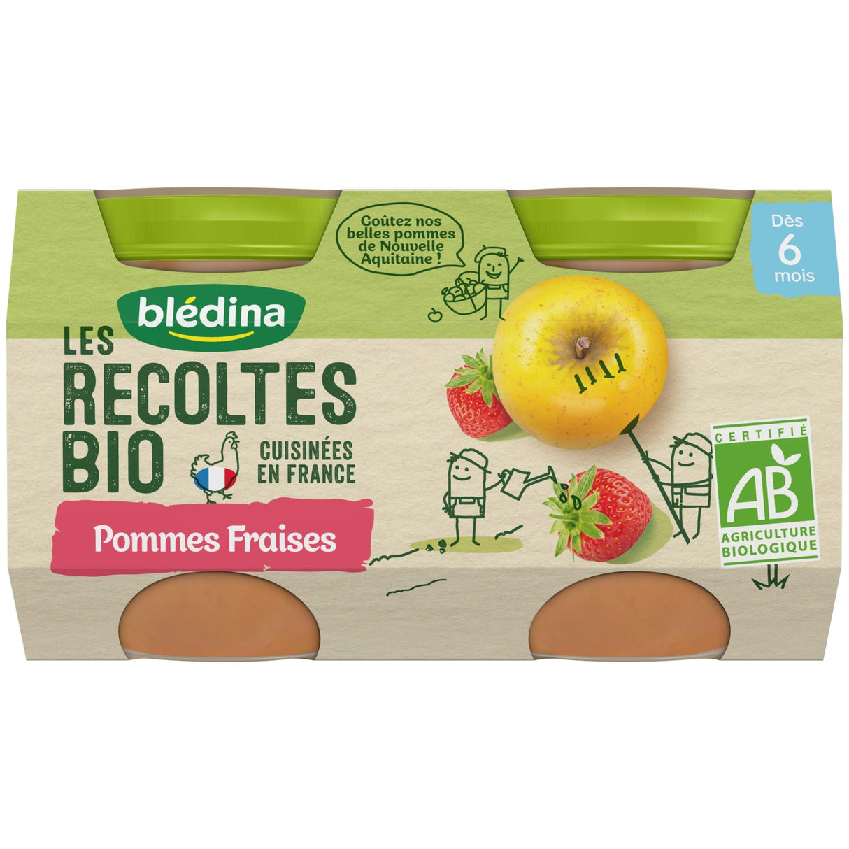 Compotes Bebe Bio Pommes Fraises