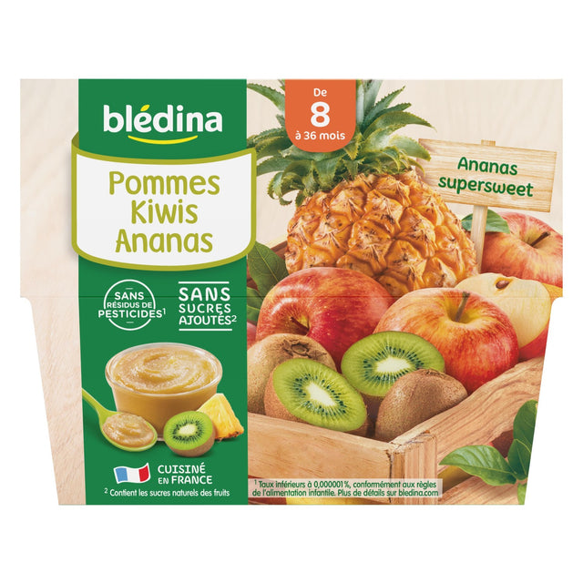 Pomme Kiwis Ananas Compotes Bebe