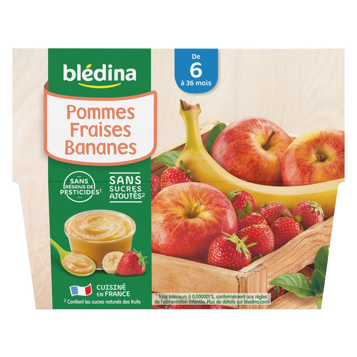 Pommes Fraises Bananes Compotes Bebe
