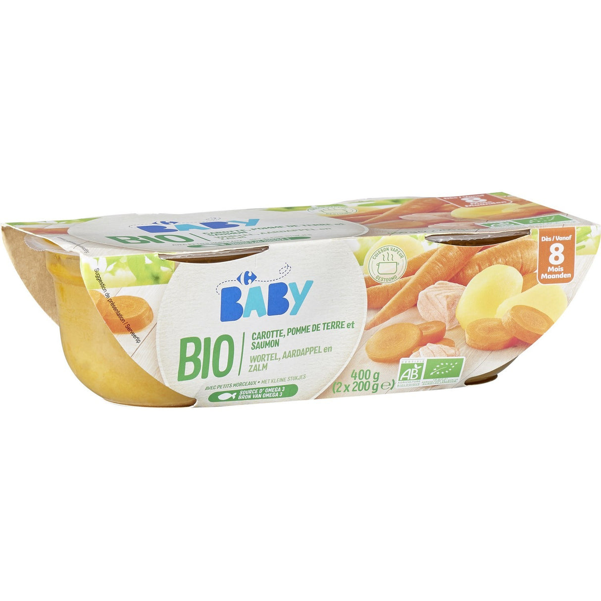 Plat Bebe Bio Carotte Pomme De Terre Saumon