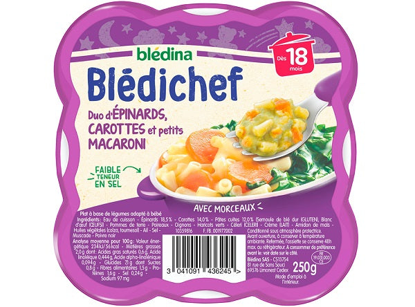Bledichef Epinards, Carottes Et Petits Macaroni