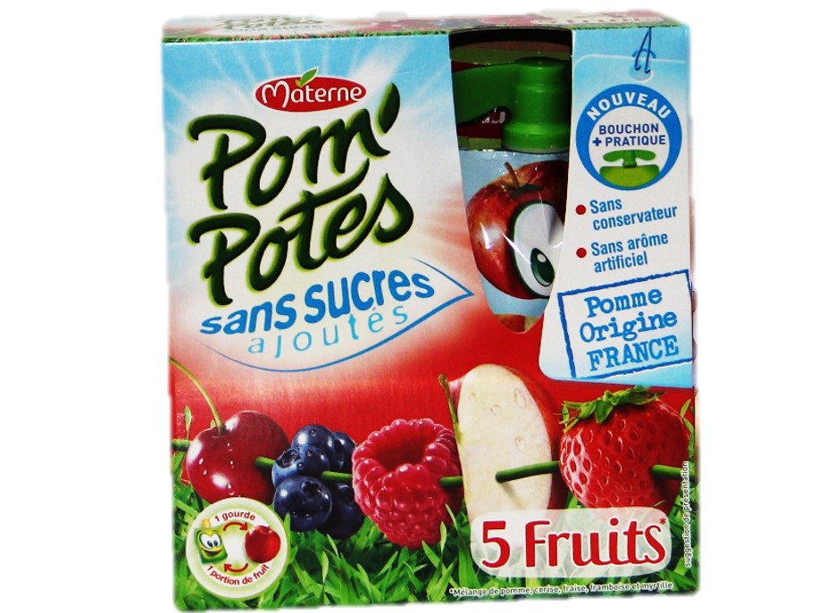 Pom Potes Fruits Rouges, Sans Sucres Ajoutes