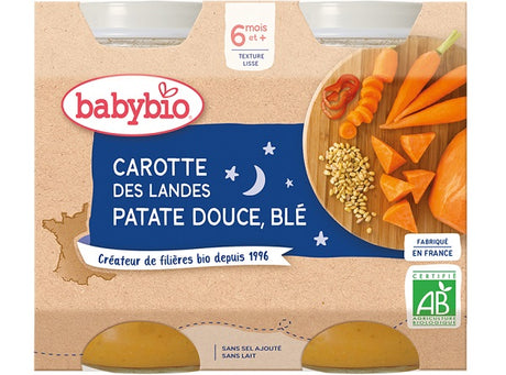 Menu Du Soir Carotte Des Landes, Patate Douce, Ble Bio