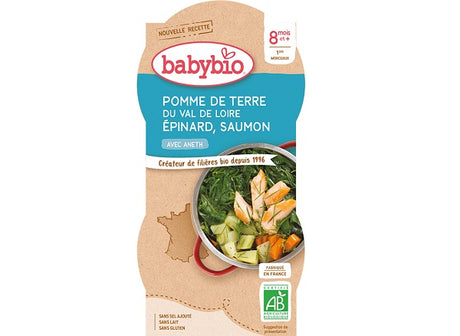 Bols Pomme De Terre Du Val De Loire, Epinard Et Saumon Bio