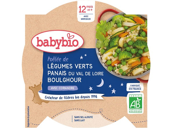 Menu Du Soir Legumes Verts, Panais Du Val De Loire Et Boulghour Bio