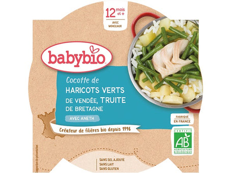 Cocotte Haricots Verts De Vendee Et Truite De Bretagne Bio