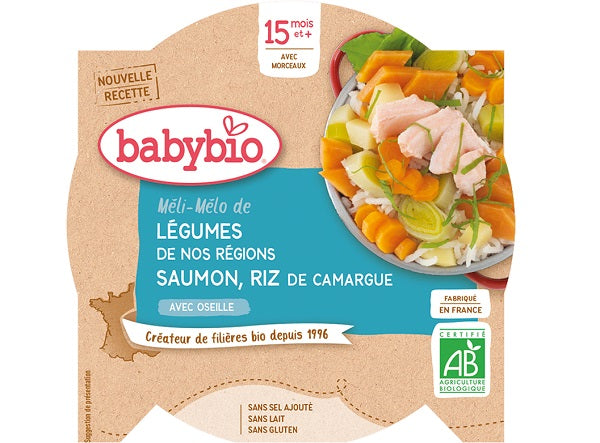 Assiette Meli-Melo De Legumes De Nos Regions Saumon, Riz De Camargue Bio