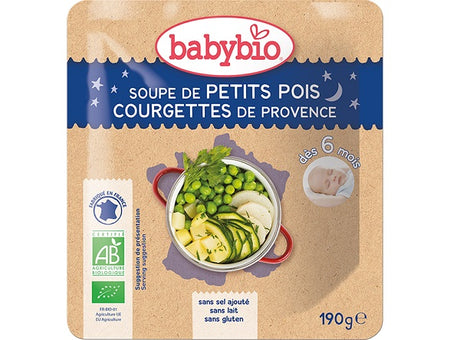 Menu Du Soir Soupe De Petits Pois Et Courgette De Provence Bio