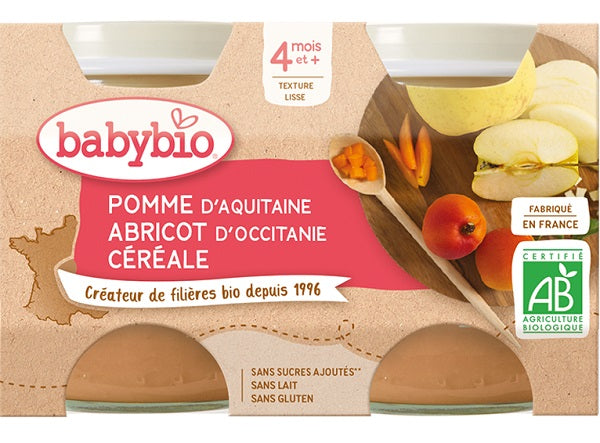 Pomme Daquitaine, Abricot Doccitanie, Cereale Bio