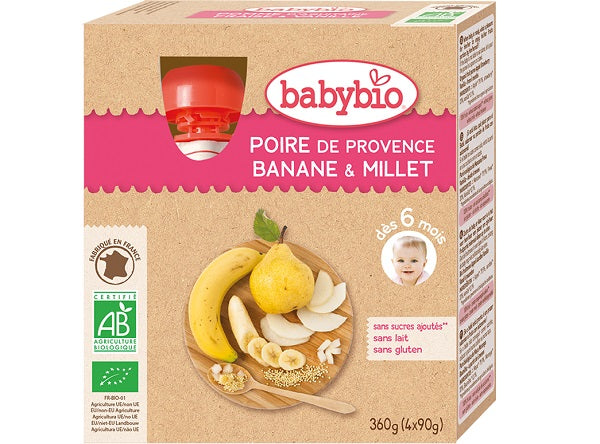Gourdes Poire De Provence, Banane Et Millet Bio