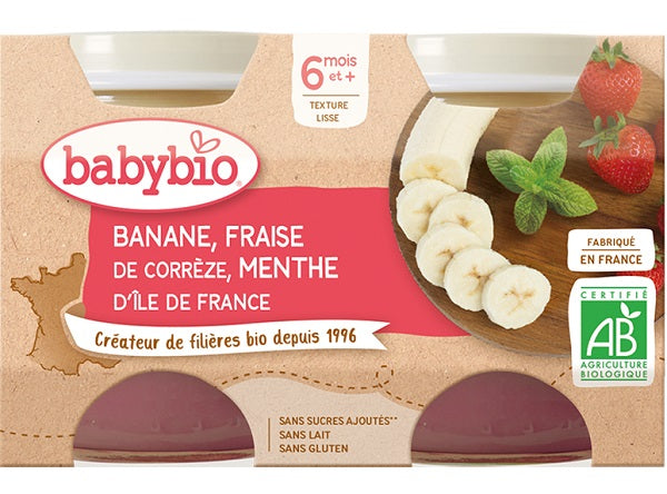 Banane, Frais De Correze Et Menthe Dile De France Bio