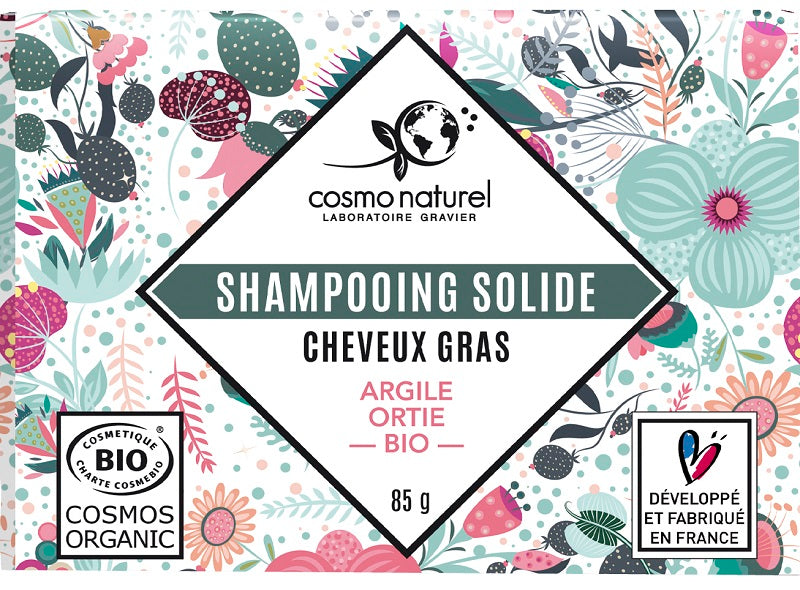 Shampoing Solide Cheveux Gras Argile Ortie Biologique