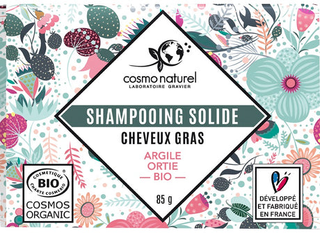 Shampoing Solide Cheveux Gras Argile Ortie Biologique