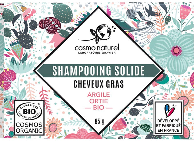 Shampoing Solide Cheveux Gras Argile Ortie Biologique