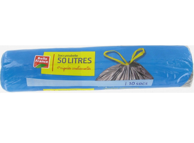 Sacs Poubelle 50 Litres Poignees Coulissantes
